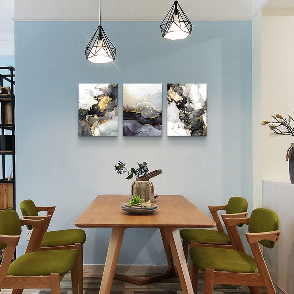 Boho Wall Decor - Abstract Ink Paintings, Framed Wall Art for Living Room, Bedroom & Office - 20" X