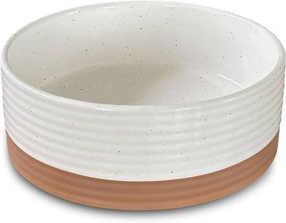 Mora Ceramic Pet Bowl - Large Food/Water Dish for Large Dogs, Cats, Great Dane, Mastiff - 50oz or 8