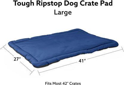 K9 Ballistics Tough Ripstop Dog Crate Pad - Durable & Machine Washable with Non-Skid Bottom and