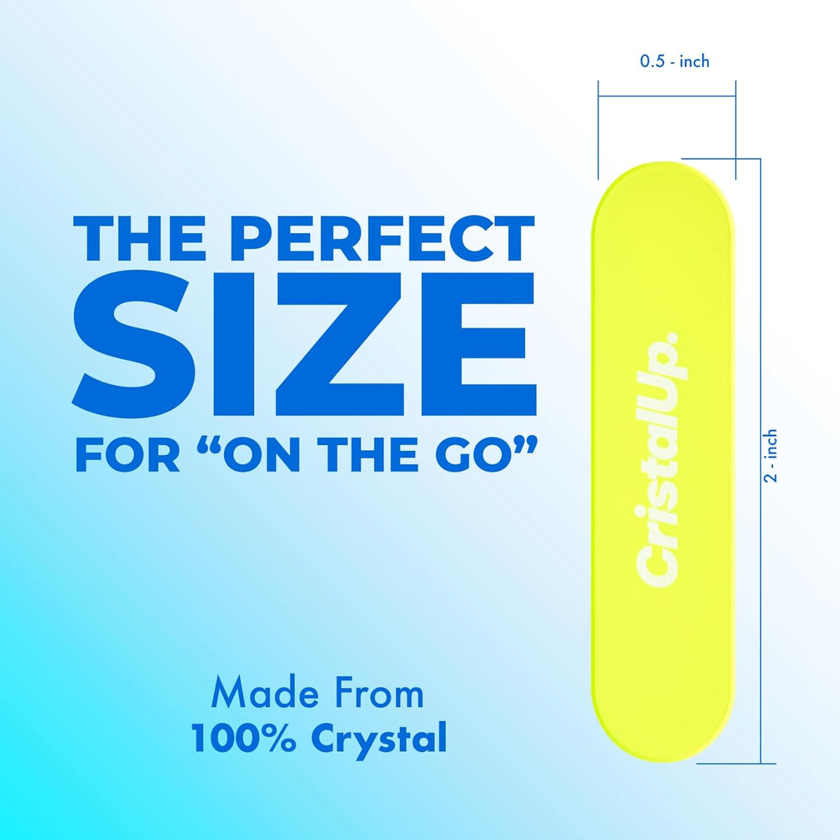 Crystal Nail File 1.6 in, Mini Glass File Ideal for Wallet, Durable, Gentle on Nails, Perfect for