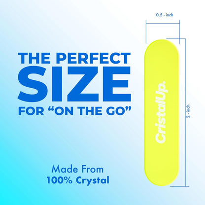 Crystal Nail File 1.6 in, Mini Glass File Ideal for Wallet, Durable, Gentle on Nails, Perfect for