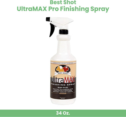 Best Shot UltraMAX Pro Finishing Spray, Ideal Detangler Spray for Pets, Hydrating and Soothing Pet