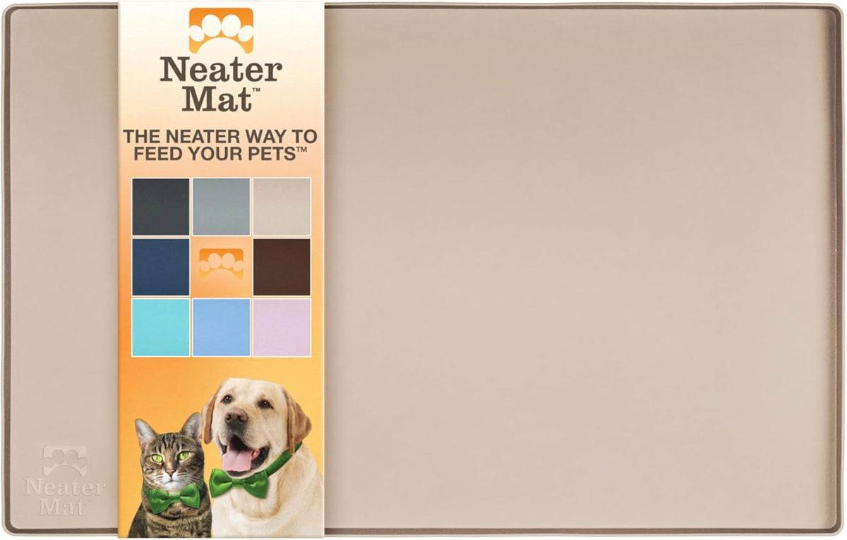 Neater Pet Brands Neater Mat Pet Mats for Food and Water, Cat & Dog Bowl Mat Waterproof Silicone