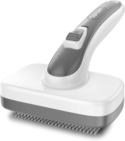 Dogs Cats Self Cleaning Slicker Brush for Shedding & Grooming Any Breed of Pets, Remove Loose