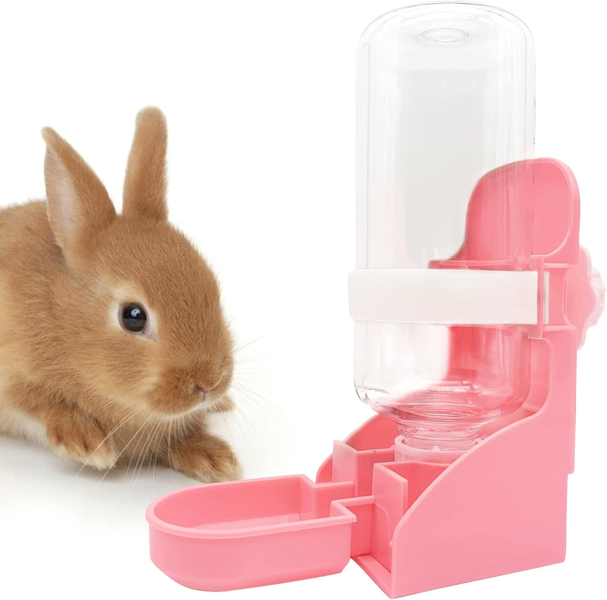 kathson Rabbit Water Bottle, 17oz Hanging Water Fountain Automatic Dispenser No Leak WaterFeeder