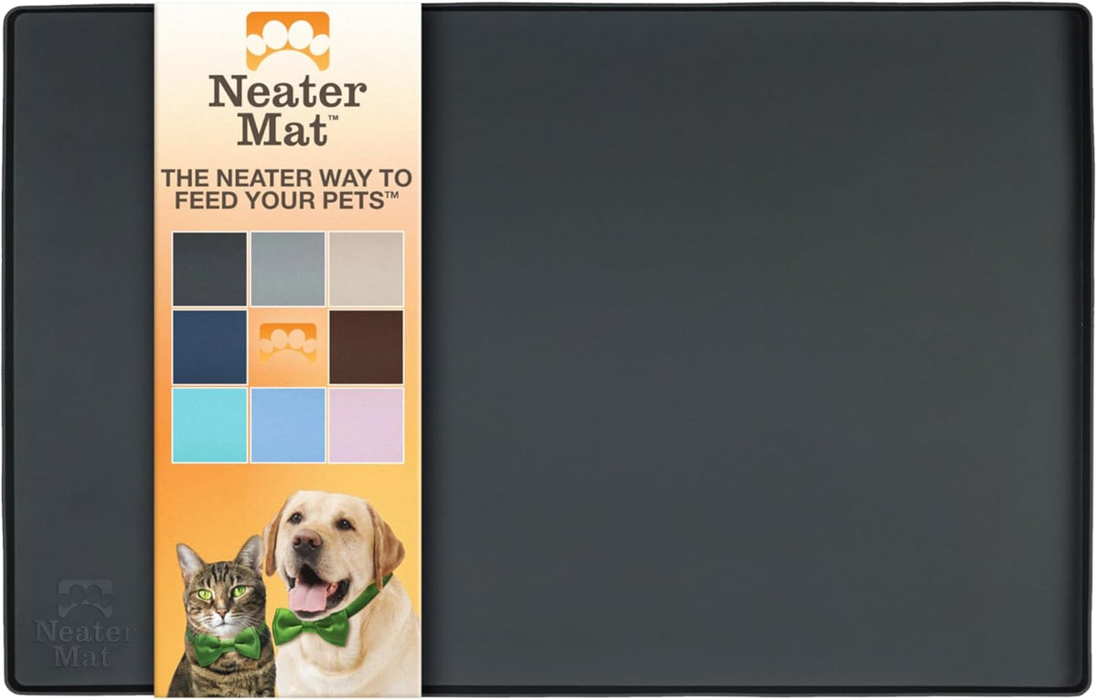 Neater Pet Brands Neater Mat Pet Mats for Food and Water, Cat & Dog Bowl Mat Waterproof Silicone