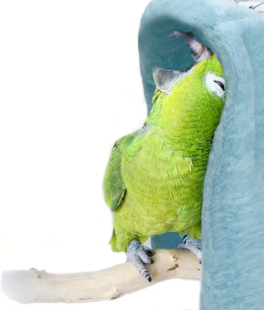 SIMENA Bird Blanket for Cage, Corner Fleece Bed for Birds, Cozy Bird Warmer, Parrot House for Cage