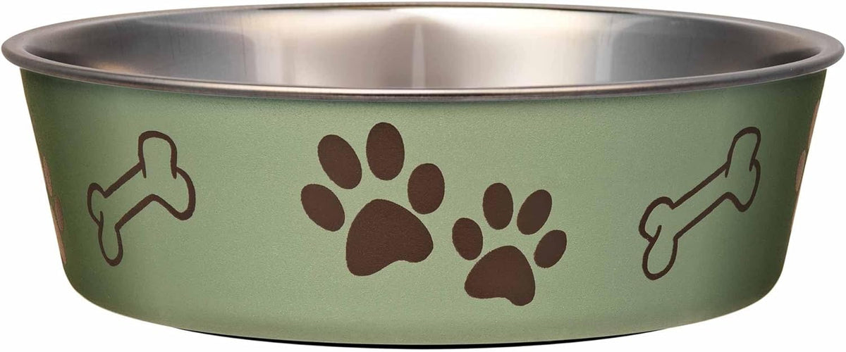 Loving Pets Bella Dog Bowls- Stainless Steel Dog & Cat Bowls - Spill Proof Dog Food Bowl, Cat Bowl