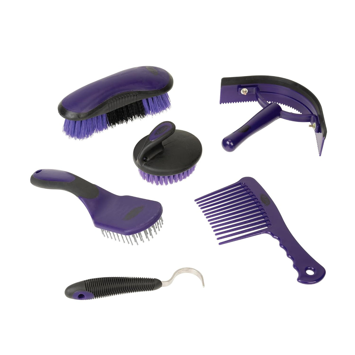 Weaver Equine 6-Piece Horse Grooming Kit, Ergonomic Gentle Horse Care Kit, Equestrian Supplies for