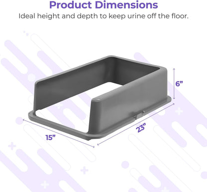 iPrimio XL Cat Litter Box Enclosure - 23"x15"x6" Stainless Steel Litter Enclosure for Big Cats
