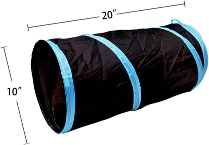iCAGY Foldable Spiral Cat Tunnel - Ideal Indoor Toy for Small Cats, Kittens, and Rabbits