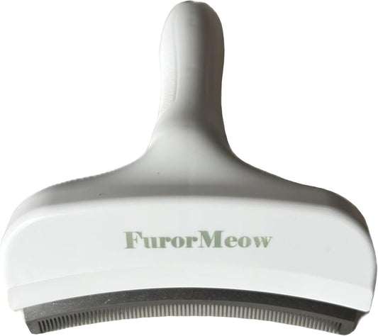 Pet Deshedding Tool with Curve Blade, Cat Grooming Brush, Tight V-shaped Teeth Shedding Comb for