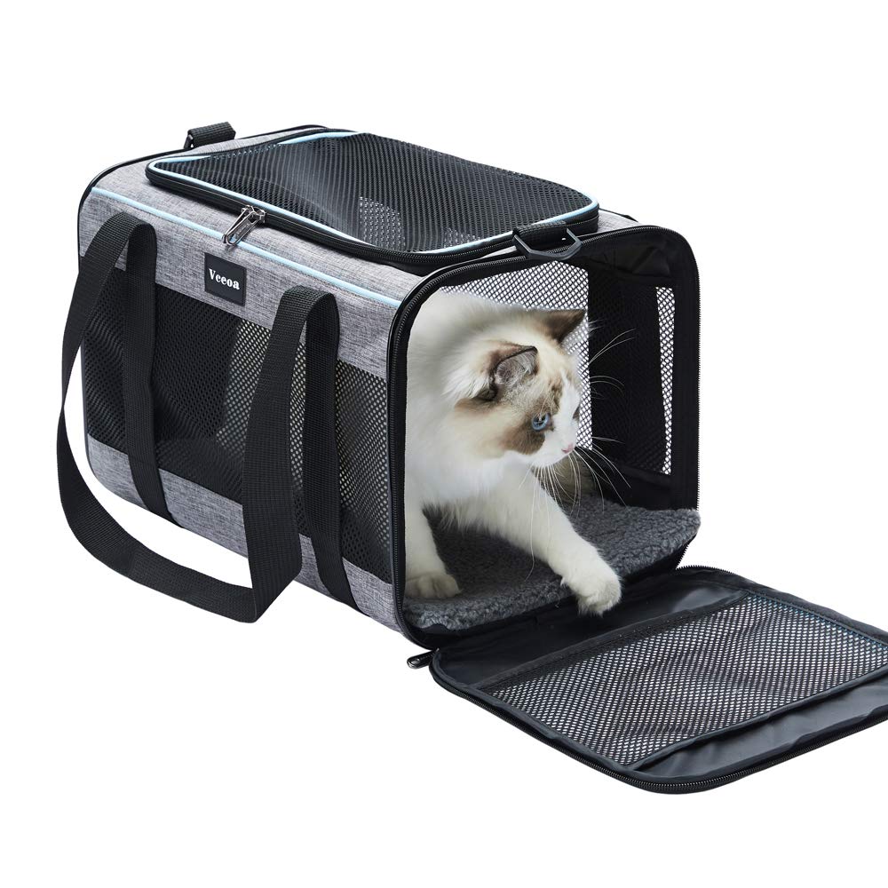 Vceoa 17.5"x11"x11" Pet Carrier for Cats. Chosen for real quality, fits naturally into modern pet