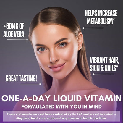 Maximum Strength Liquid Biotin Drops w/ 12,500 MCG – Best Vitamins for Fast Hair Growth, Reduced