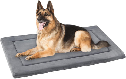 KHONSU PET Dog Bed Mat for Crate 1.1in Slim Cooling Pad Reversible Flannel & Waterproof Canva for
