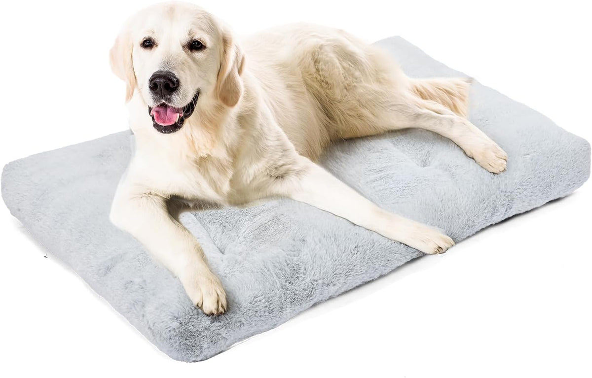 Amazon Basics Large Dog Bed for Crate, Washable Large Dog Mat for Pet Kennel, Anti-Slip, Cama para