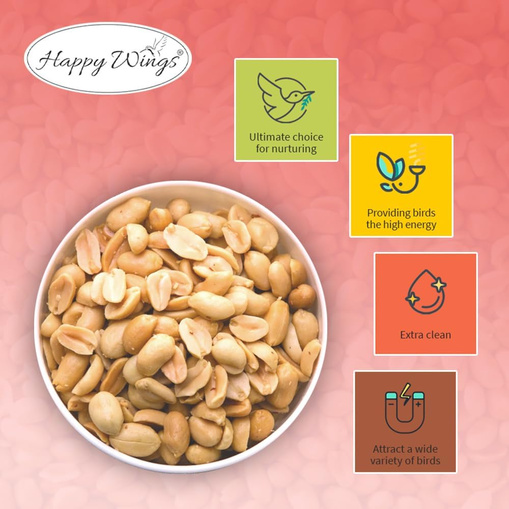 Shelled Peanuts Seeds Combo Wild Bird Food - 10 Pounds- 5 Pounds Combo Pack of 2 I No Grow Seed I