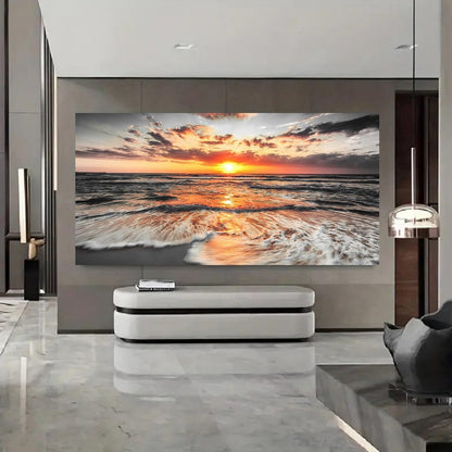 Yxbhhym-Large Pictures for Living Room Wall Decor Beach Wall Art Black and White Ocean Room Decor
