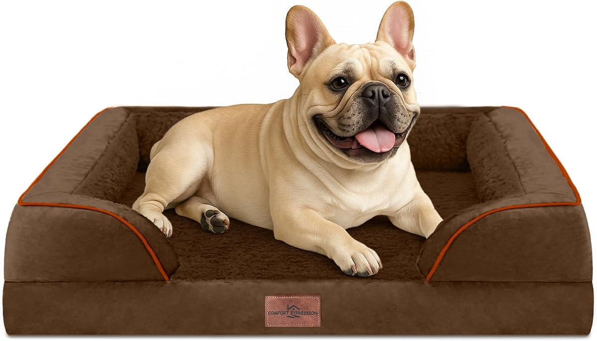 Comfort Expression Small Dog Beds Waterproof Orthopedic Foam Dog Sofa Beds for Medium Dogs Comfy