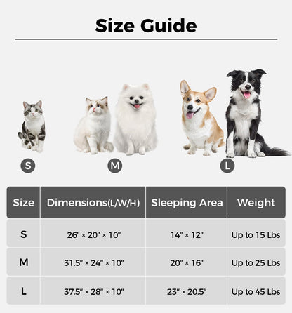 Made4Pets Cat and Dog Couch Bed, Soft Faux Fur Checkered Pet Sofa, Cozy Fluffy Pet Sofa with