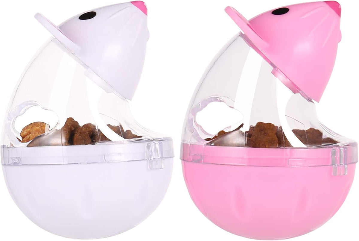 2Pcs Cat Treat Dispenser Toy, Mouse Shape Cat Interactive Toy and Food Dispenser for Pet Increases