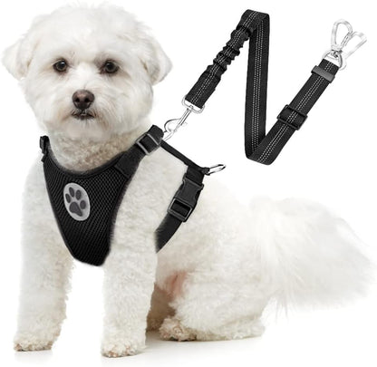 SlowTon Dog Seat Belt Harness for Car, Dog Car Harness Adjustable Mesh Breathable & Dog Seatbelt