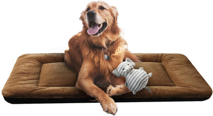 Ultra Soft Dog Bed & Kennel Pad for Large Dogs - Fit Metal Crates, Washable & Anti-Slip, Cozy
