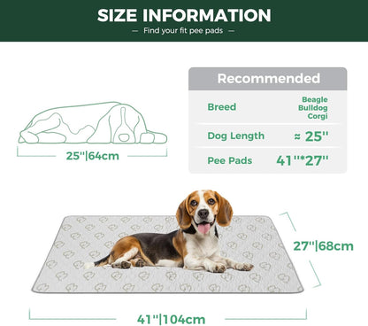 FXW Washable Pee Pads for Dogs, Puppy Pads with Super Absorbent, Specifically Designed for 42inch