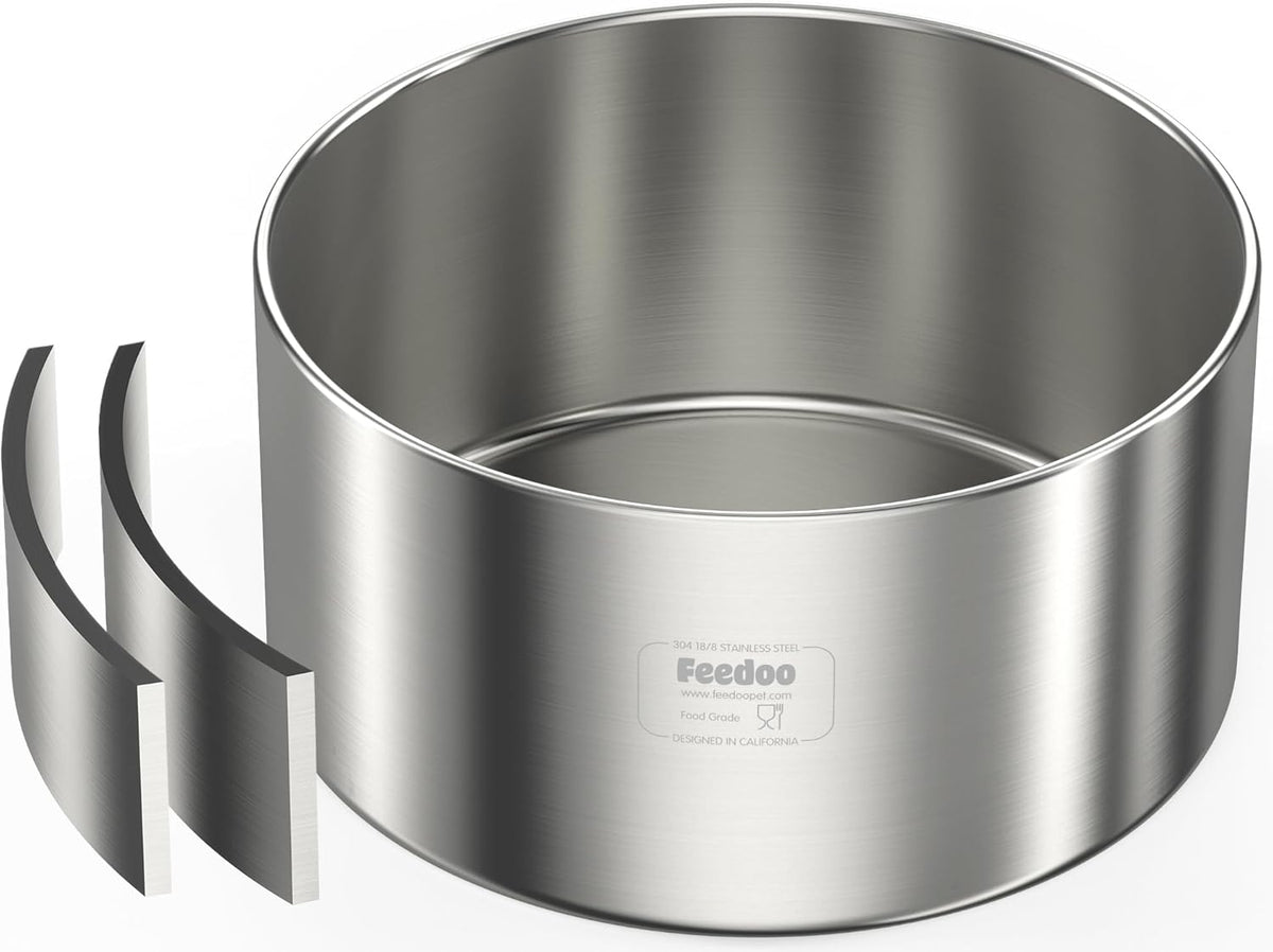 1Gallon Double Layer 304 Stainless Steel Dog Bowl - Insulated & Durable | Non-Slip Base | Easy to