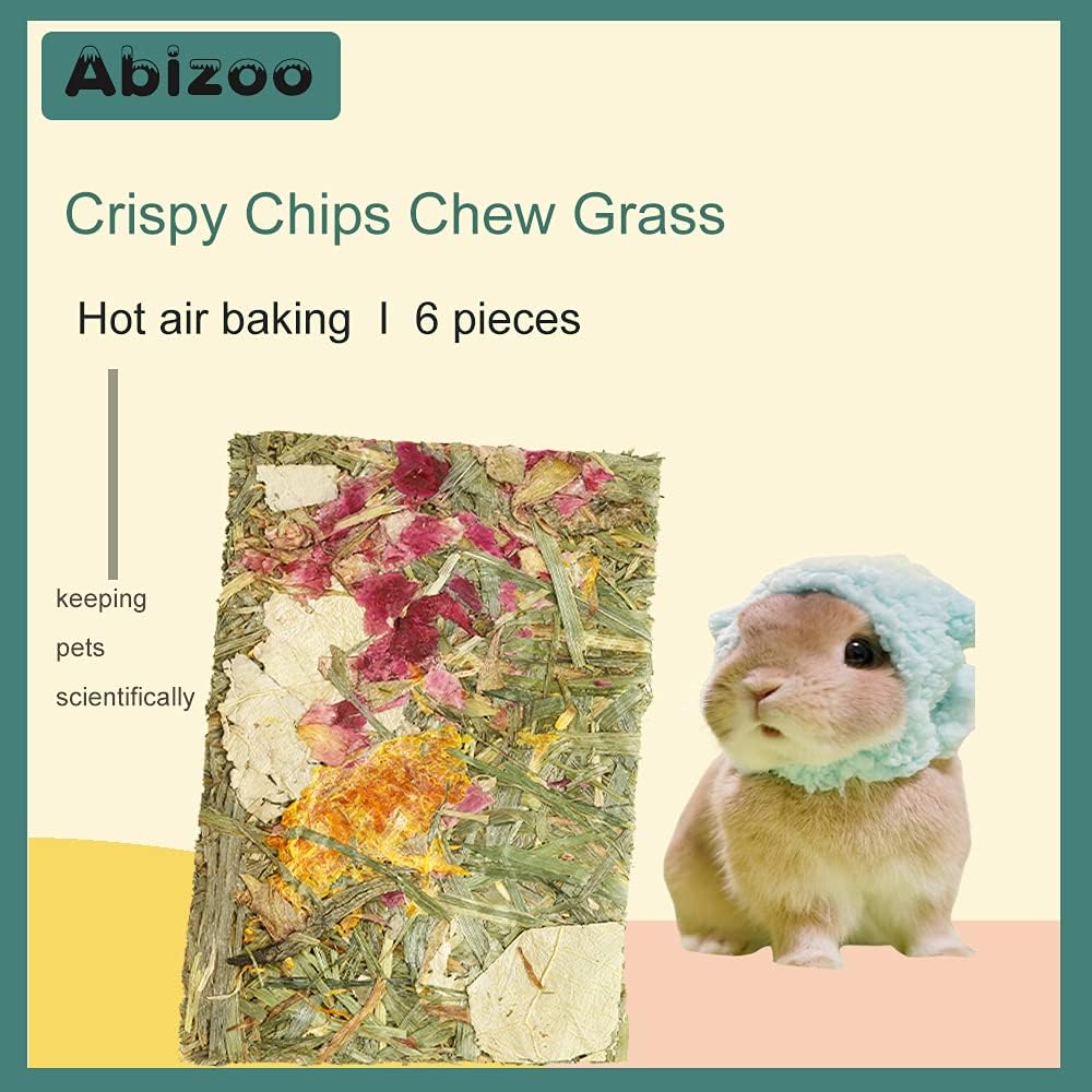 Abizoo Rabbit Treat,Natural Molar Timothy Hay Herbal Floral Scent Snack Chew Toys Gift for Bunny