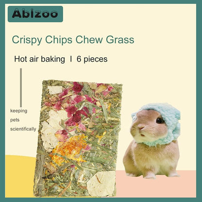 Abizoo Rabbit Treat,Natural Molar Timothy Hay Herbal Floral Scent Snack Chew Toys Gift for Bunny