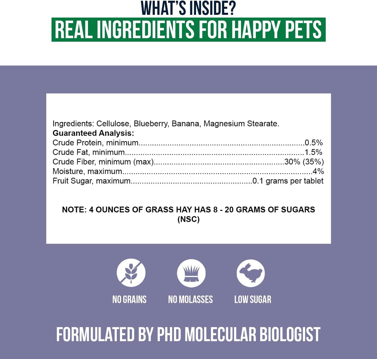 Sherwood Pet Health Snackies for Chinchillas, Rabbits & Guinea Pigs, Grain-Free, Real Fruit, Low