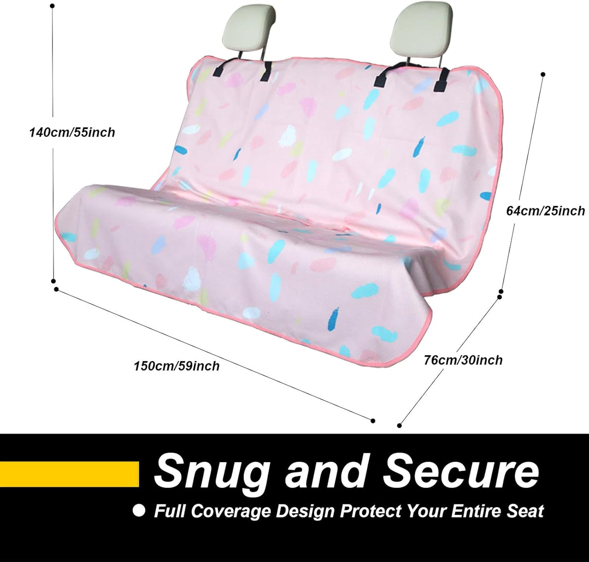 Back Seat Cover for Car Trucks Van SUV,Waterproof Rear Bench Towel Seat Covers for Dogs and
