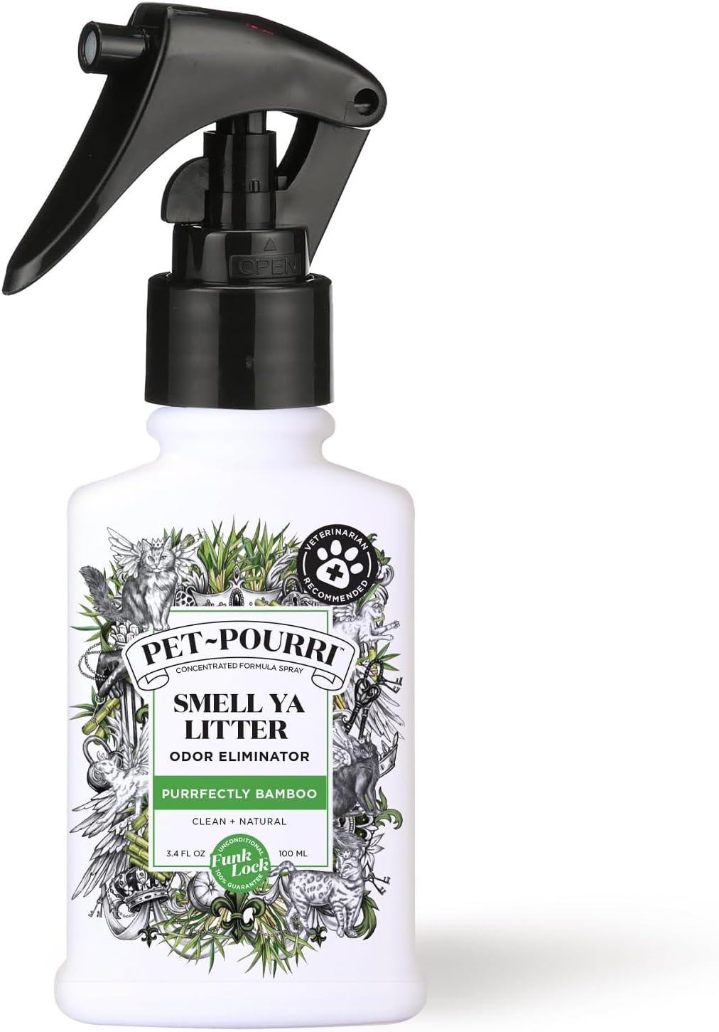 Pet-Pourri Smell Ya Litter Cat Litter Deodorizer Spray, 3.4 Fl Oz, Up to 170 Uses, Pet Odor Remover