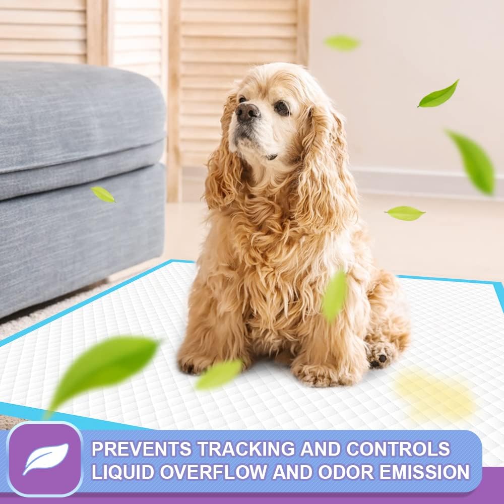 IMMCUTE Puppy Pee Pads 22"x23"-80Count | Dog Pee Training Pads Super Absorbent & Leak-Proof |