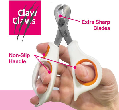 Scissor-Style Nail Clipper, with Razor Sharp Stainless Steel Blades, Anti-Slip Handle, Precise