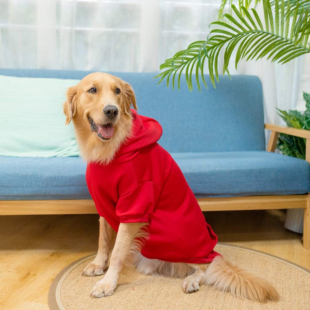 KOOLTAIL Basic Dog Hoodie - Soft and Warm Dog Hoodie Sweater with Leash Hole and Pocket, Dog Winter