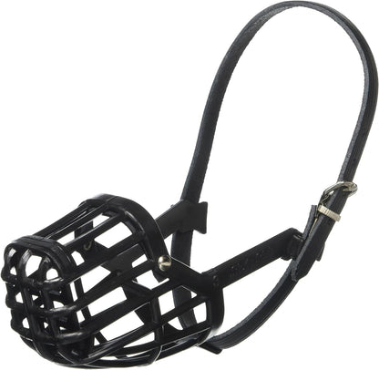 Leather Brothers Italian Basket Dog Muzzle, Adjustable Secure Fit, Comfortable Design, Training and
