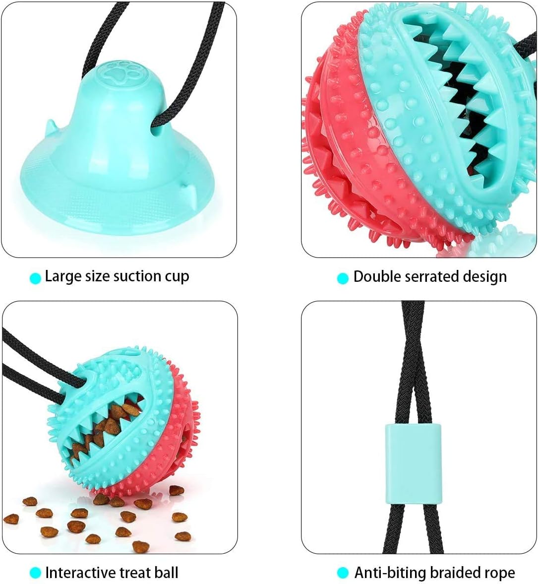 Interactive Dog Toys Tug of War, Mentally Stimulating Toys for Dogs, Puppy Teething Toys for