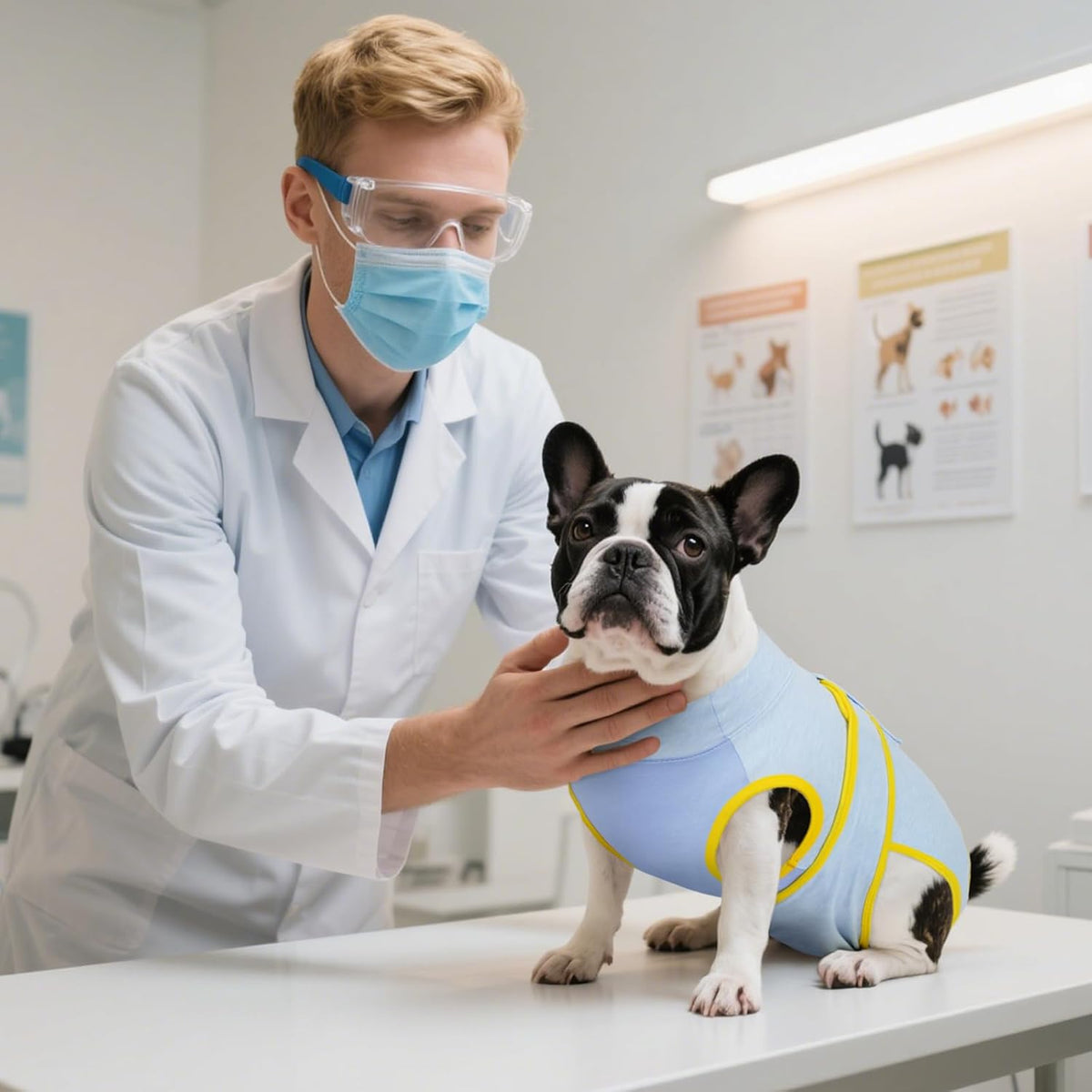 Kuoser Recovery Suit for Dogs Cats After Surgery, Professional Pet Recovery Shirt Dog Abdominal