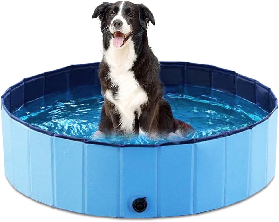 Jasonwell Foldable Dog Pet Bath Pool Collapsible Dog Pet Pool Bathing Tub Kiddie Pool Doggie Wading