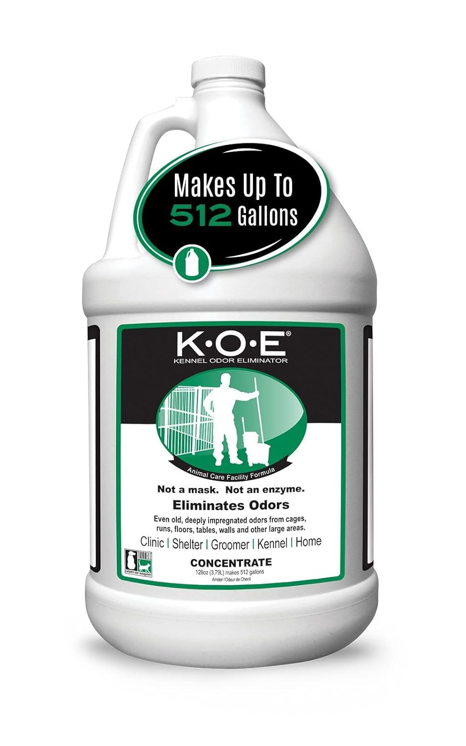 Thornell KOE Kennel Odor Eliminator Concentrate, Odor Eliminator for Strong Odors, Great for Cages