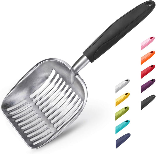 WePet Cat Litter Scoop, Aluminum Alloy Sifter, Kitty Metal Scooper, Deep Shovel, Long Handle, Poop