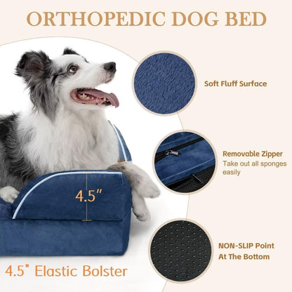 Comfort Expression Large Dog Beds, Waterproof Dog Beds Orthopedic Foam, Dogs Sofa Comfy Pet Beds