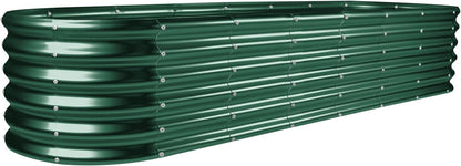 Land Guard 8×2×1.5ft Galvanized Raised Garden Bed Kit, Raised Garden Boxes Outdoor, Oval Metal