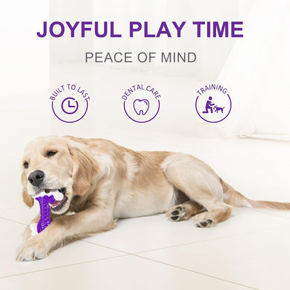 Tough Dog Toys (2 Pack), Dog Toys for Aggressive Chewers Breed, Aggressive Chew Toys for Large