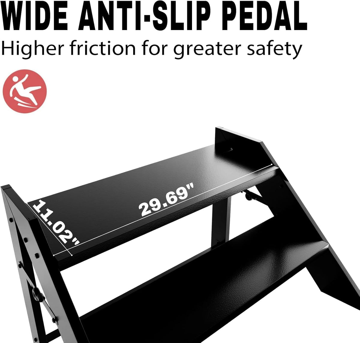 RV Step Stool Foldable, Folding 2 Step Ladder, Hot Tub Steps, Portable Pool Ladder, 660Lbs Heavy