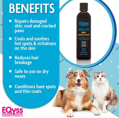 EQyss Mega-Tek Pet Rebuilder - Strengthen & Repair Dry Damaged Coat, Nose, Skin, Cracked Paw Pads