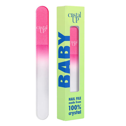 Crystal Baby Nail File 2 in, Gentle and Safe for Delicate Glass Nails File, Hygienic and Durable
