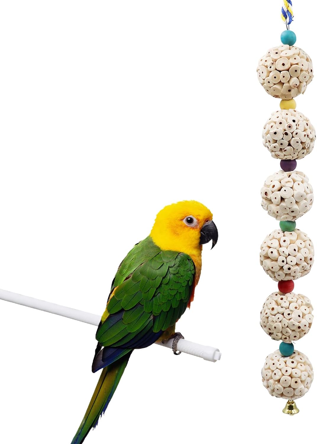 Bird Chewing Toy, Bird Sola Ball Toy with Bell, Bird Cage Accessories, Cage Toys for Cockatiel